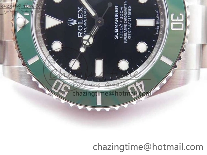 MiroTime 0701 Bold Submariner 41mm 126610 LV Kermit EWF Black Dial on SS Bracelet A 2765